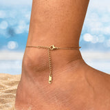 Floral anklet bracelet with gold flower charms | boho beach style anklet | nature-inspired summer jewelry for women | holiday gift