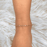 Dainty Twist Chain Gold Anklet | Minimalist Foot Bracelet for Beachwear | Summer Layering Jewelry | Perfect Gift for Her