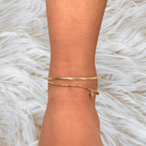 Gold Charm Anklet with Star, Moon, and Heart | Double Layer Dainty Anklet | Celestial Foot Jewelry | Minimalist Beach Gift for Her