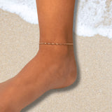 Twisted Rope Chain Anklet in Gold Plated | Beach Anklet for Women | Summer Foot Jewelry |  Dainty Adjustable Anklet | Gift for Her