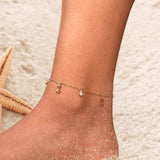 Dainty Infinity Anklet with Gold Chain | Minimalist Beach Jewelry | Meaningful Gift for Her | Lightweight Everyday Summer Anklet