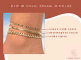 Triple Layer Gold Anklet | 18K Gold Plated Beach Jewelry for Women | Dainty, Waterproof & Adjustable Ankle Chain | Boho Summer Gift