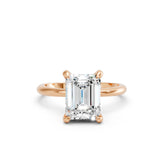Lab Grown Emerald Diamond Solitaire Engagement Ring in 14K Gold (0.50 - 4.00 Carat Options, E-F Color, VS1-VS2 Clarity, IGI Certified) Mark Your Love with Sparkling Brilliance Surprise Gift