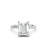 Lab Grown Emerald Diamond Solitaire Engagement Ring in 14K Gold (0.50 - 4.00 Carat Options, E-F Color, VS1-VS2 Clarity, IGI Certified) Mark Your Love with Sparkling Brilliance Surprise Gift