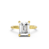Lab Grown Emerald Diamond Solitaire Engagement Ring in 14K Gold (0.50 - 4.00 Carat Options, E-F Color, VS1-VS2 Clarity, IGI Certified) Mark Your Love with Sparkling Brilliance Surprise Gift