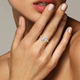 Lab Grown Emerald Diamond Solitaire Engagement Ring in 14K Gold (0.50 - 4.00 Carat Options, E-F Color, VS1-VS2 Clarity, IGI Certified) Mark Your Love with Sparkling Brilliance Surprise Gift