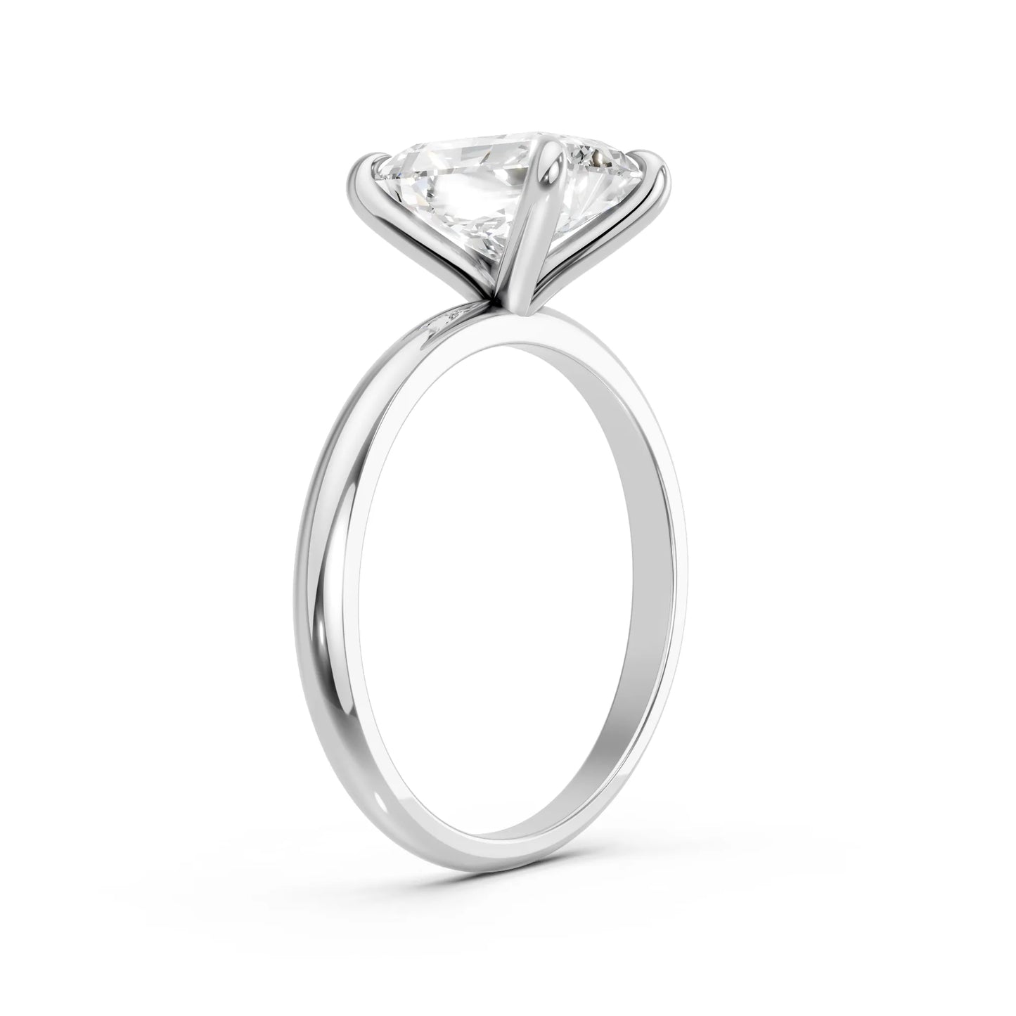 14K Gold Radient Cut Diamond Solitaire Engagement Ring
