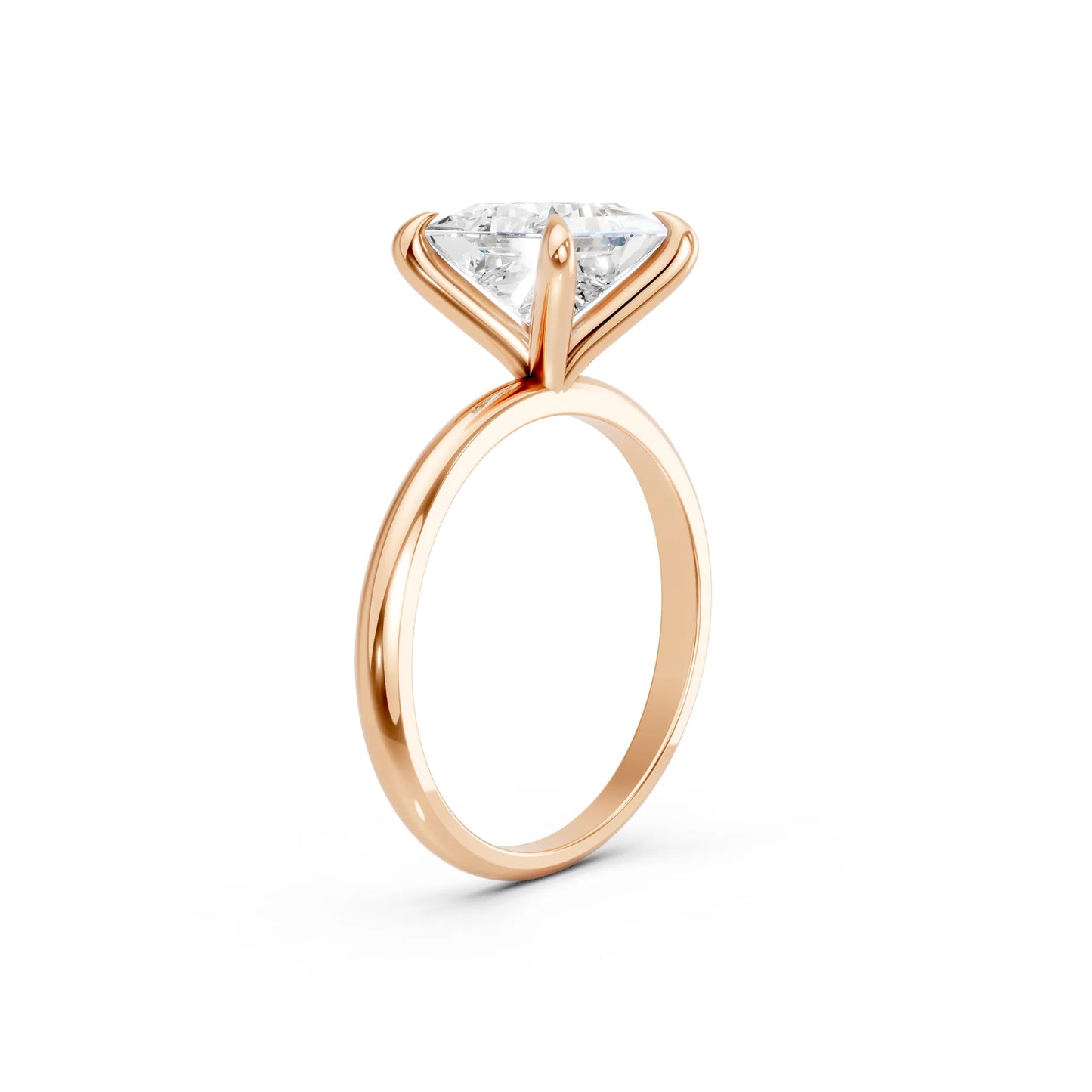 14K Gold Princess Cut Diamond Solitaire Engagement Ring