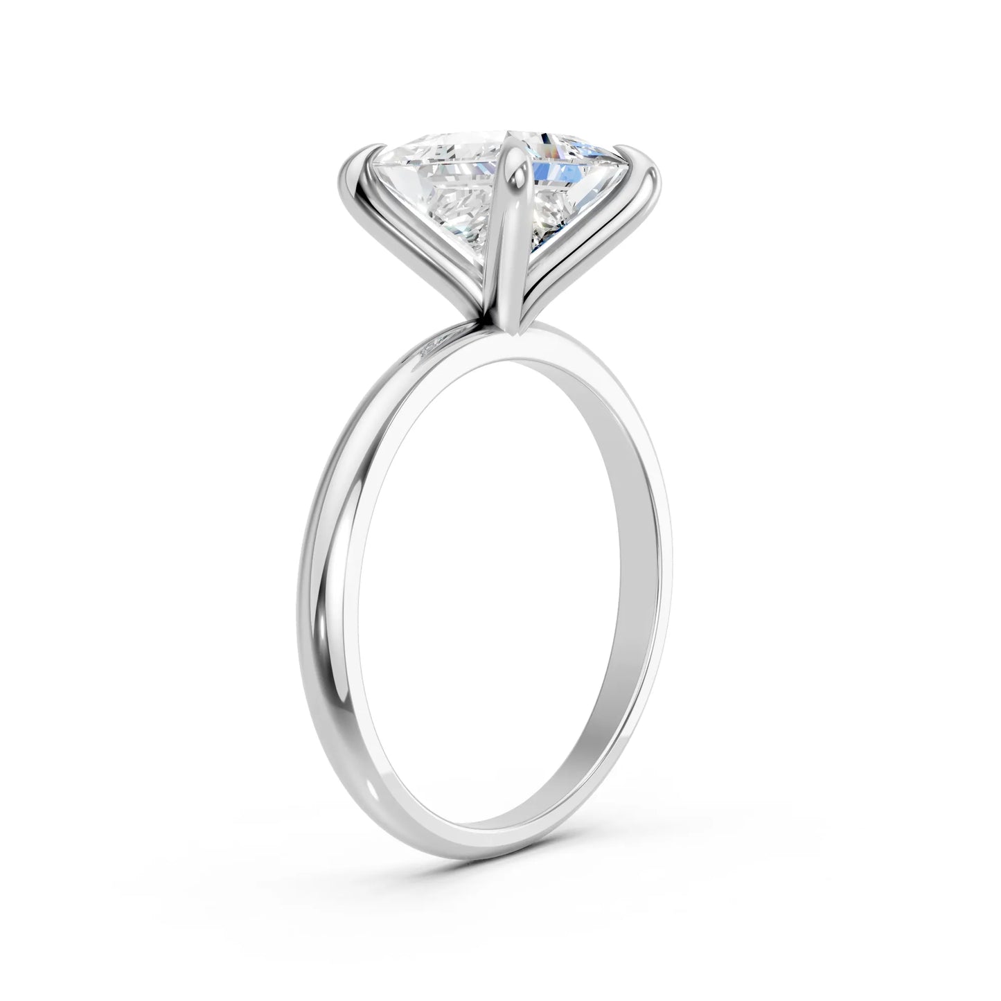 14K Gold Princess Cut Diamond Solitaire Engagement Ring
