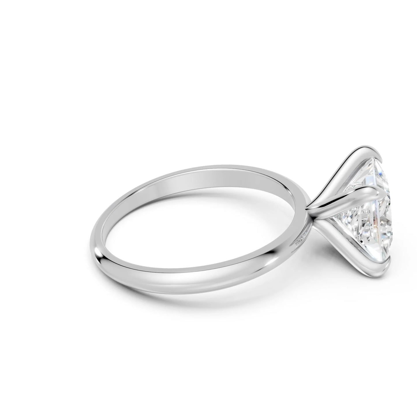 14K Gold Princess Cut Diamond Solitaire Engagement Ring