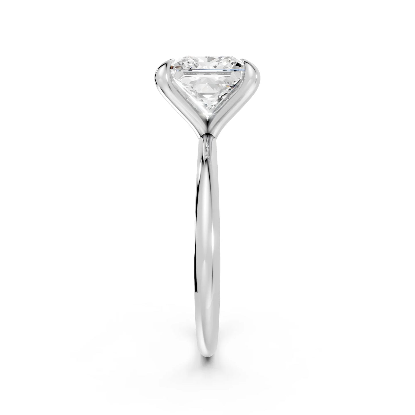 14K Gold Princess Cut Diamond Solitaire Engagement Ring