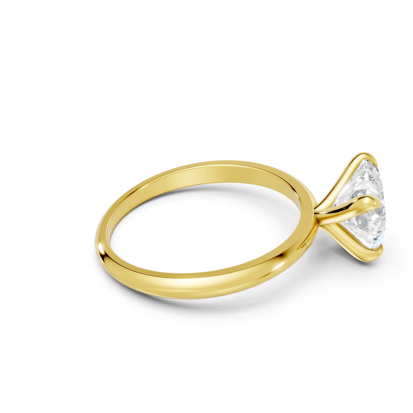 14K Gold Heart Cut Diamond Solitaire Engagement Ring