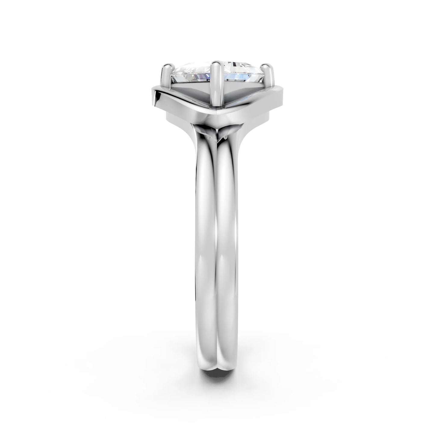 14K Gold Princess Cut Diamond Solitaire Knot Infinity Engagement Ring