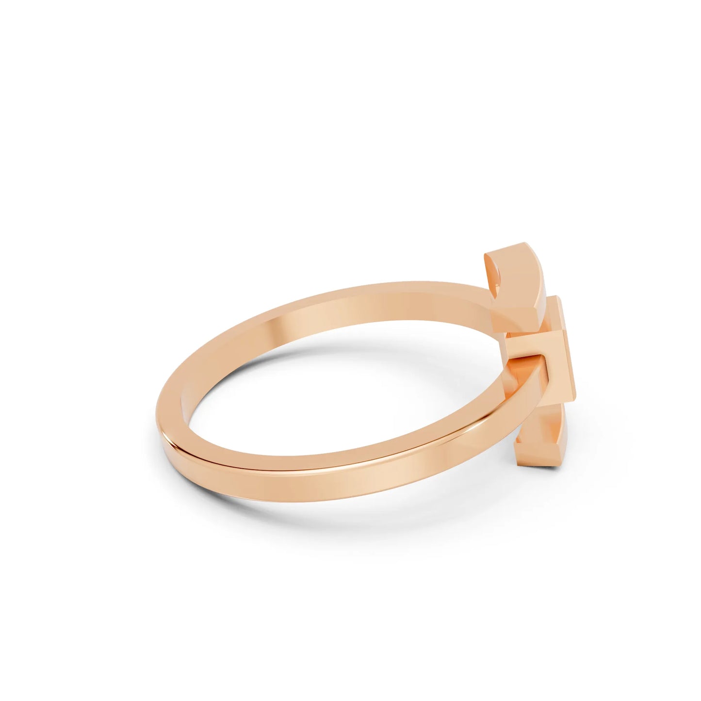 14K Gold Princess Cut Diamond Modern Bezel Engagement Ring