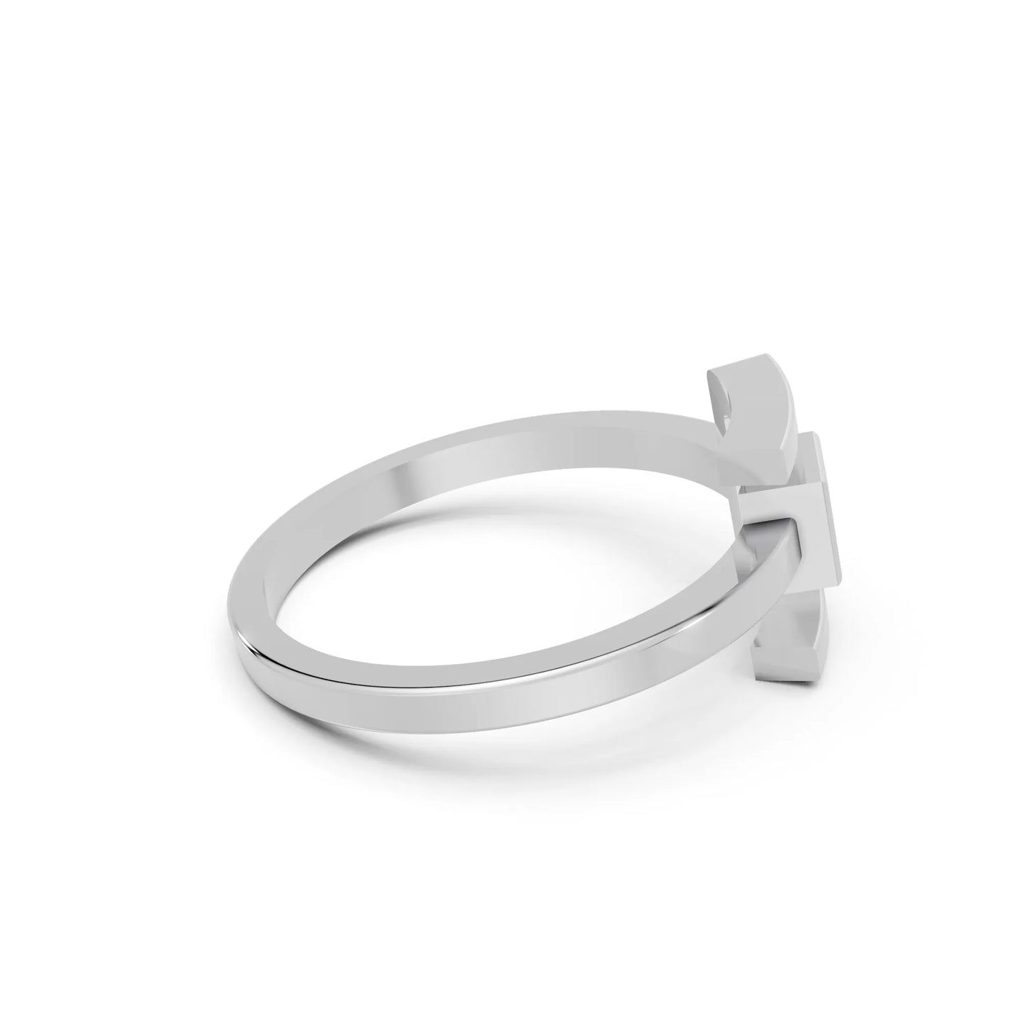 14K Gold Princess Cut Diamond Modern Bezel Engagement Ring