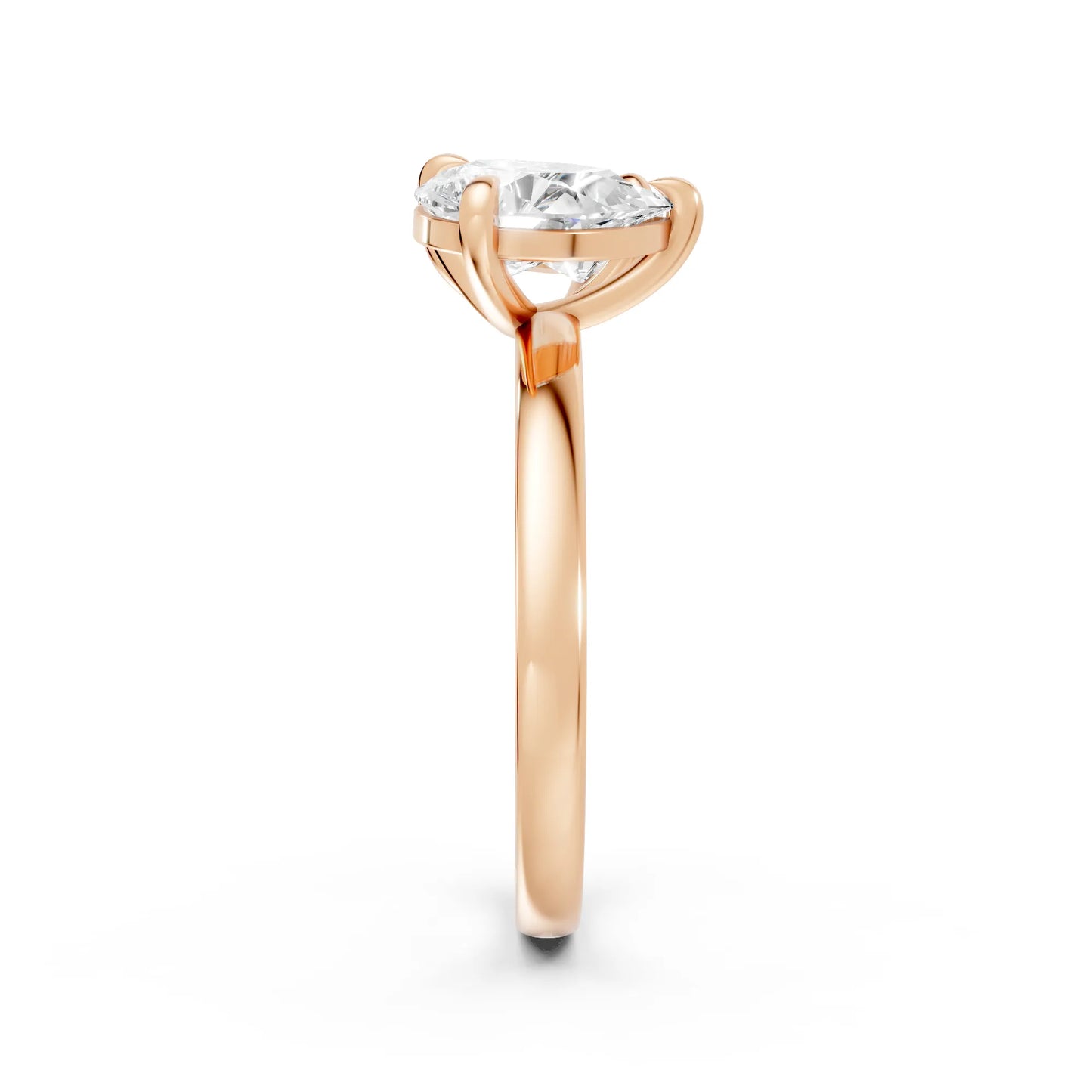 14K Gold Pear Cut Diamond Toi et Moi Ring