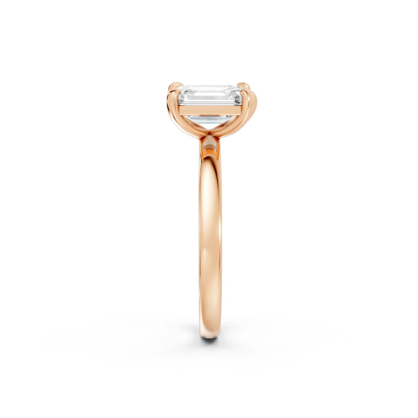 14K Gold Pear and Emerald Cut Diamond Toi et Moi Engagement Ring