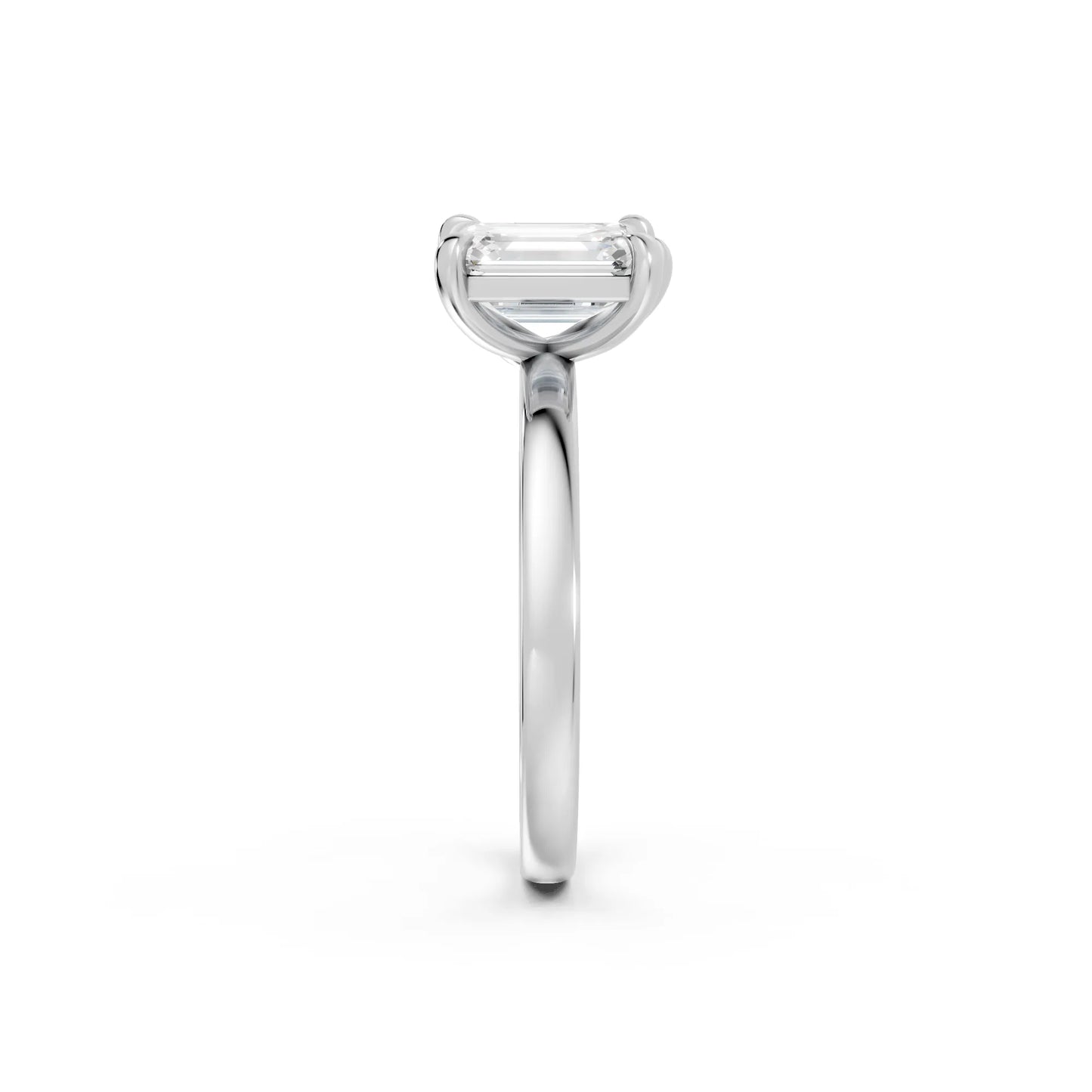 14K Gold Pear and Emerald Cut Diamond Toi et Moi Engagement Ring