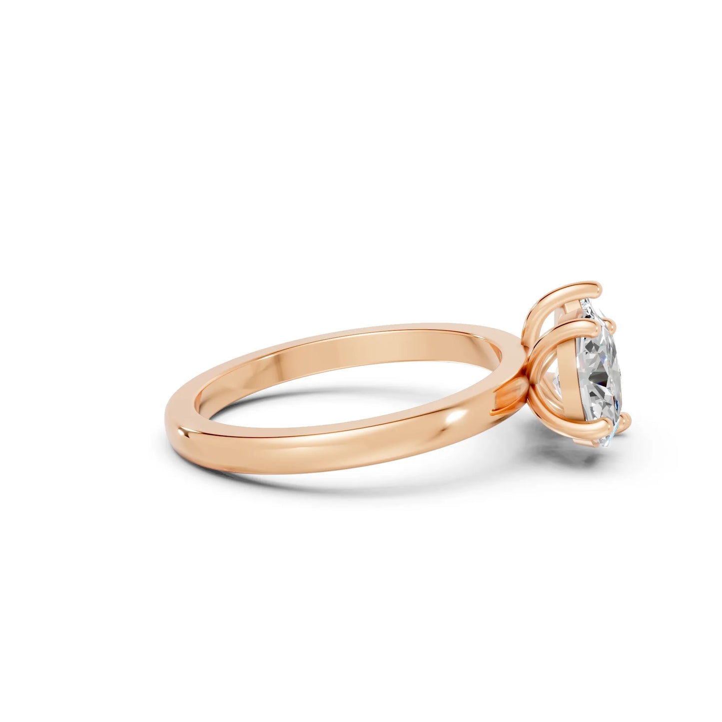 14K Gold Oval and Pear Cut Diamond Toi et Moi Engagement Ring