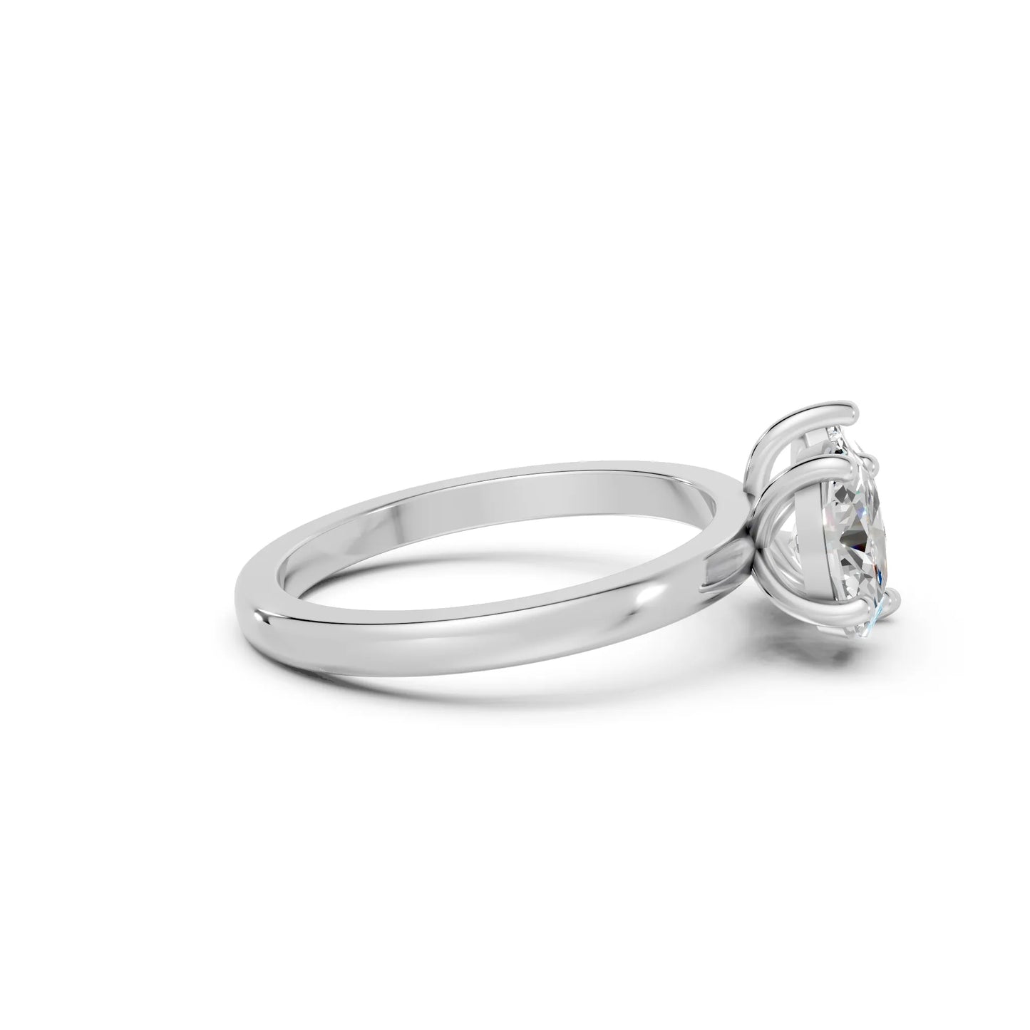 14K Gold Oval and Pear Cut Diamond Toi et Moi Engagement Ring