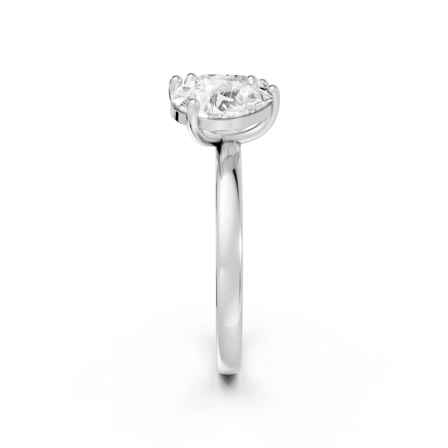 14K Gold Oval and Pear Cut Diamond Toi et Moi Engagement Ring