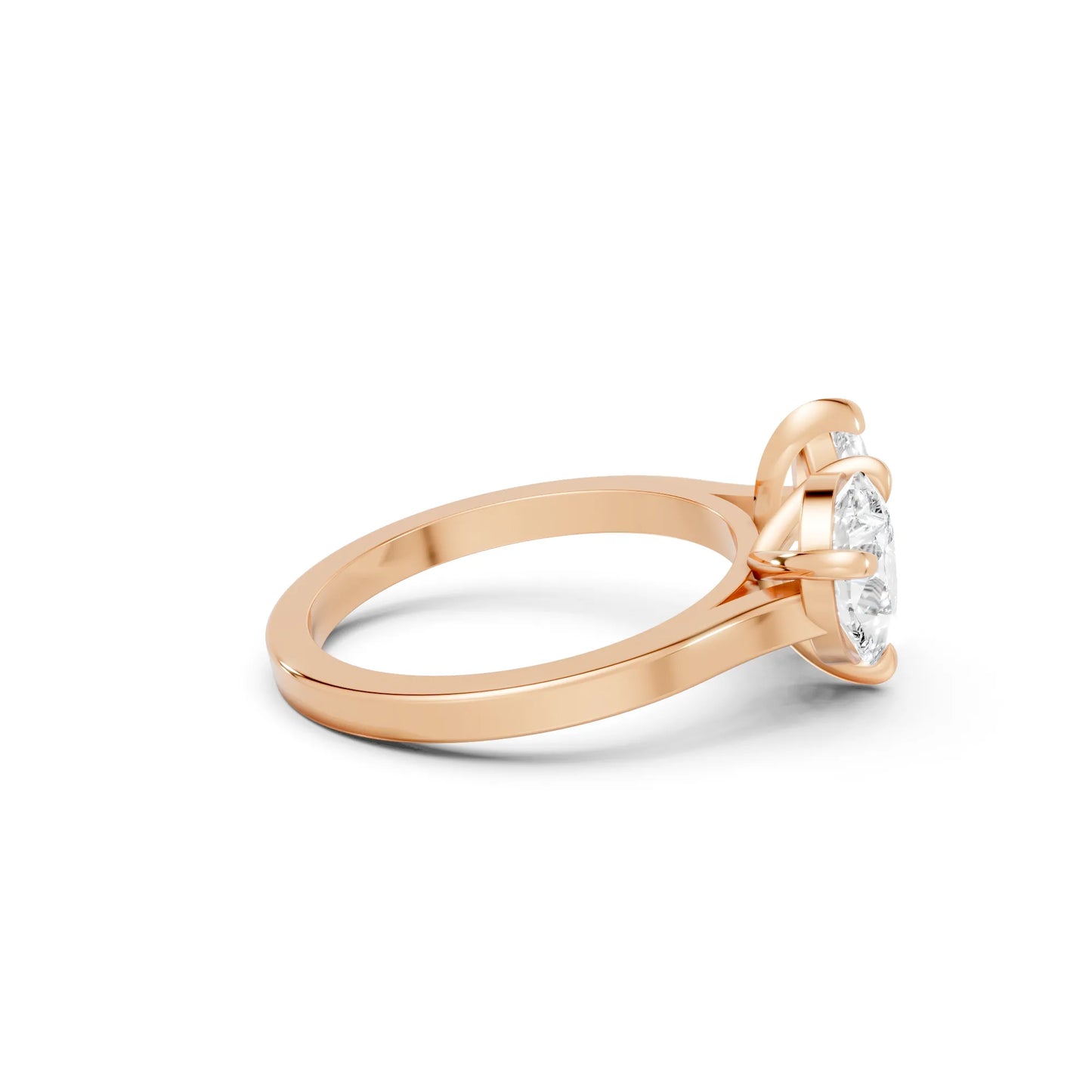 14K Gold Marquise and Pear Cut Diamond Toi et Moi Engagement Ring