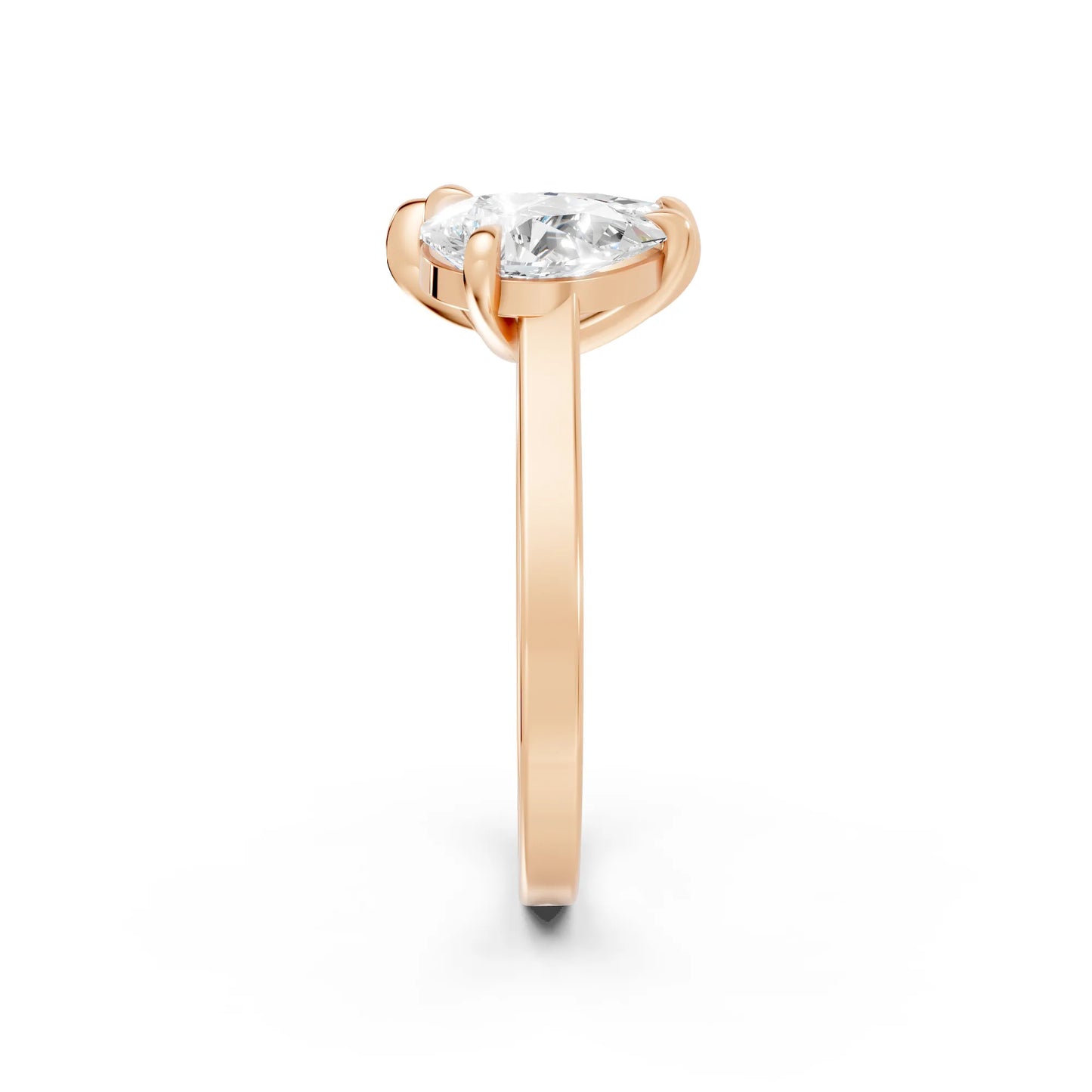 14K Gold Marquise and Pear Cut Diamond Toi et Moi Engagement Ring