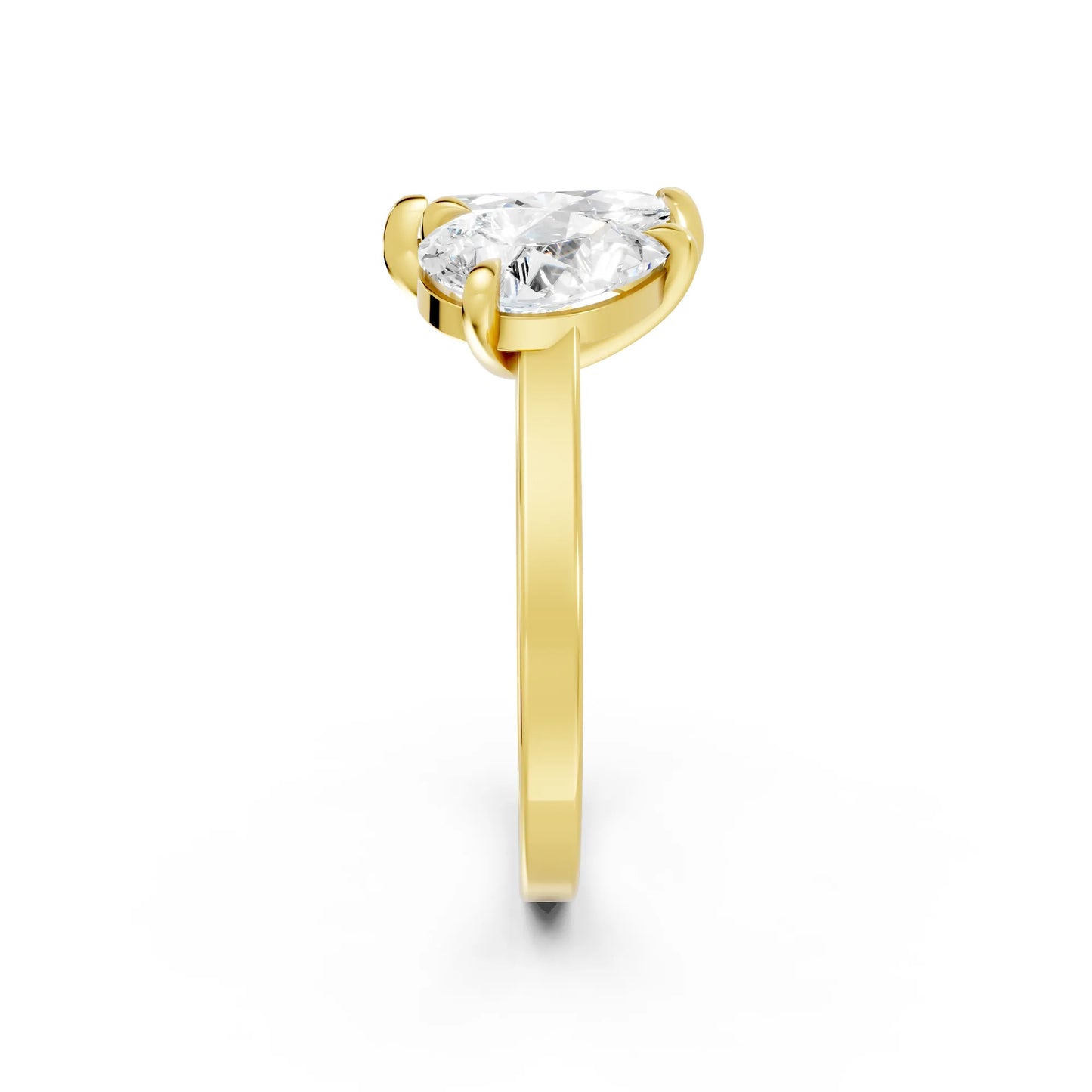 14K Gold Marquise and Pear Cut Diamond Toi et Moi Engagement Ring