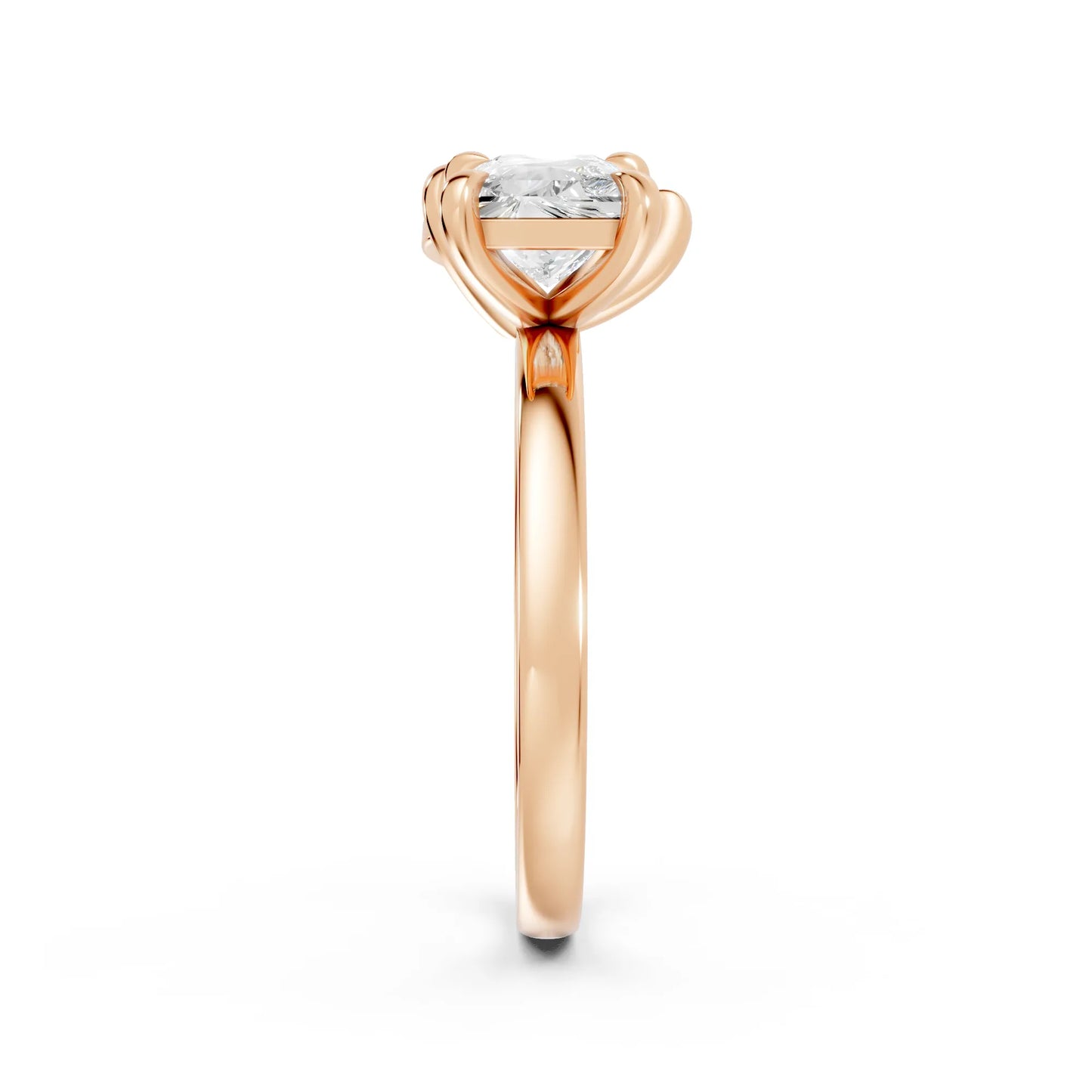 14K Gold Pear and Princess Cut Diamond Toi et Moi Engagement Ring