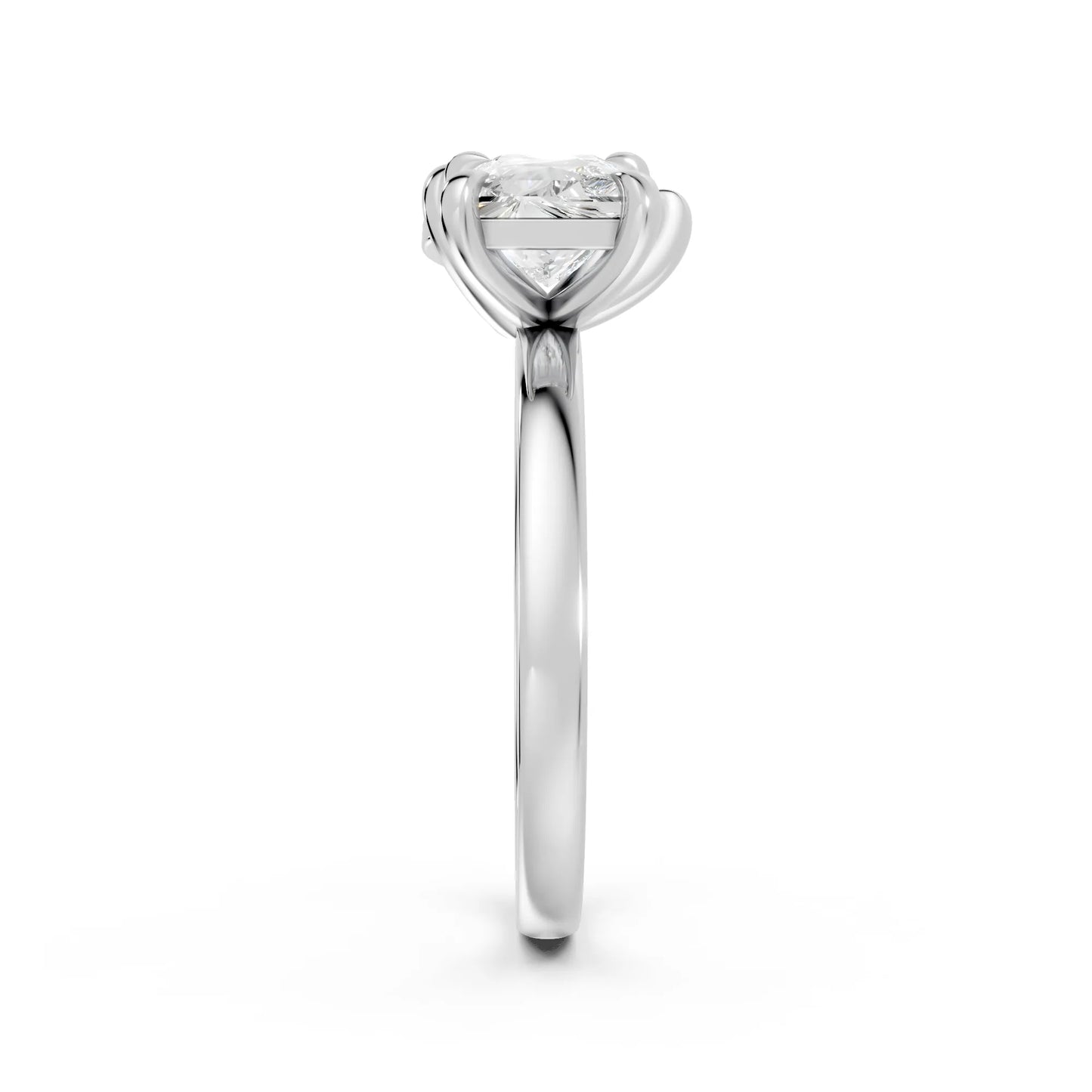 14K Gold Pear and Princess Cut Diamond Toi et Moi Engagement Ring