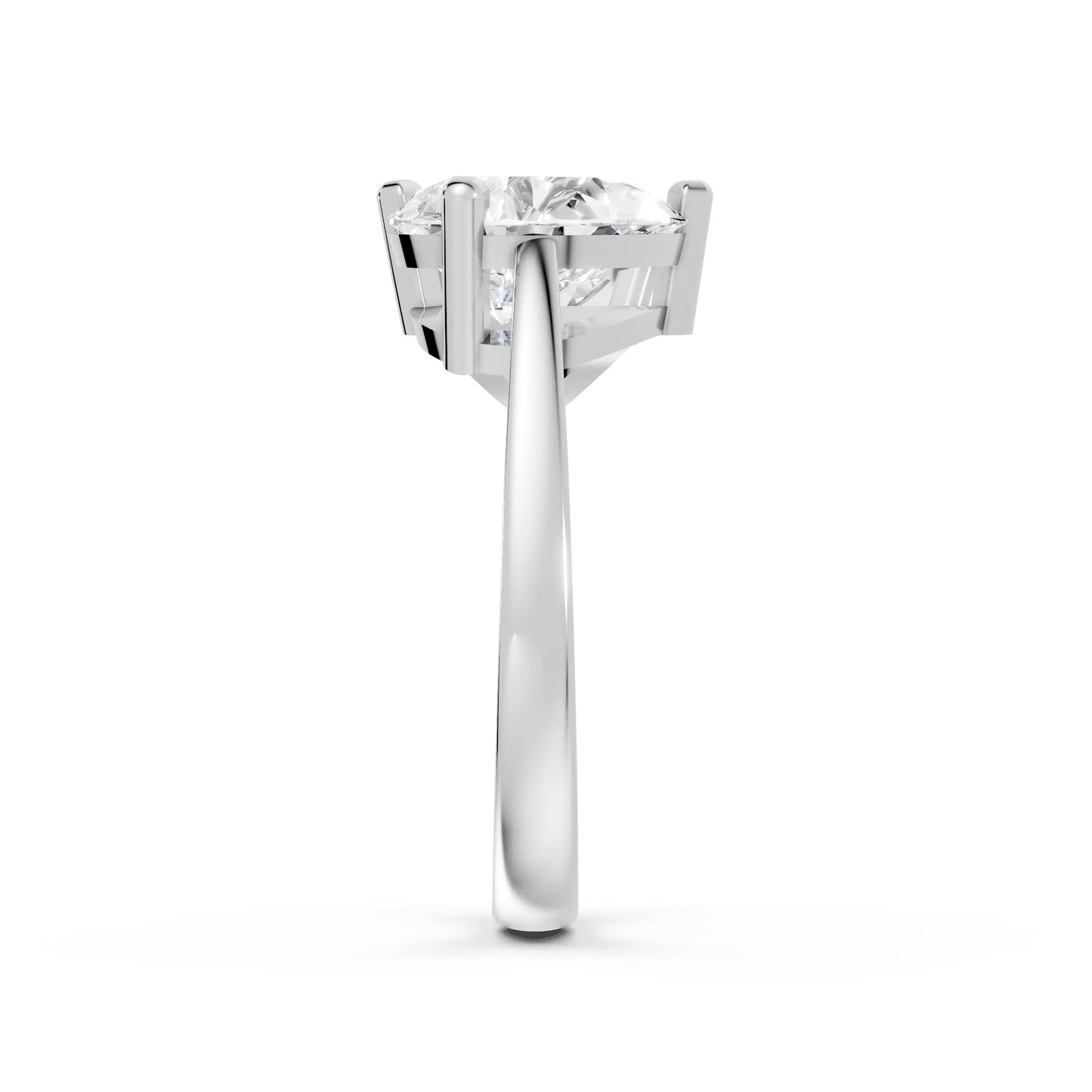 14K Gold Trillion and Pear Cut Diamond Toi et Moi Engagement Ring