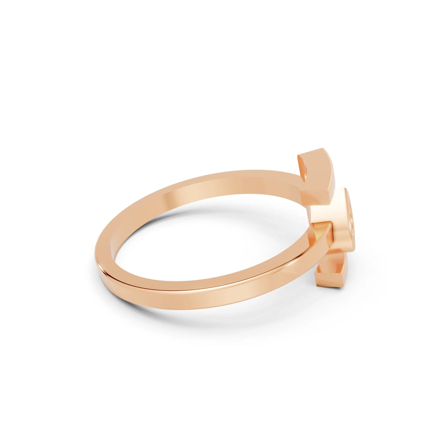 14K Gold Heart Cut Diamond Modern Bezel Engagement Ring