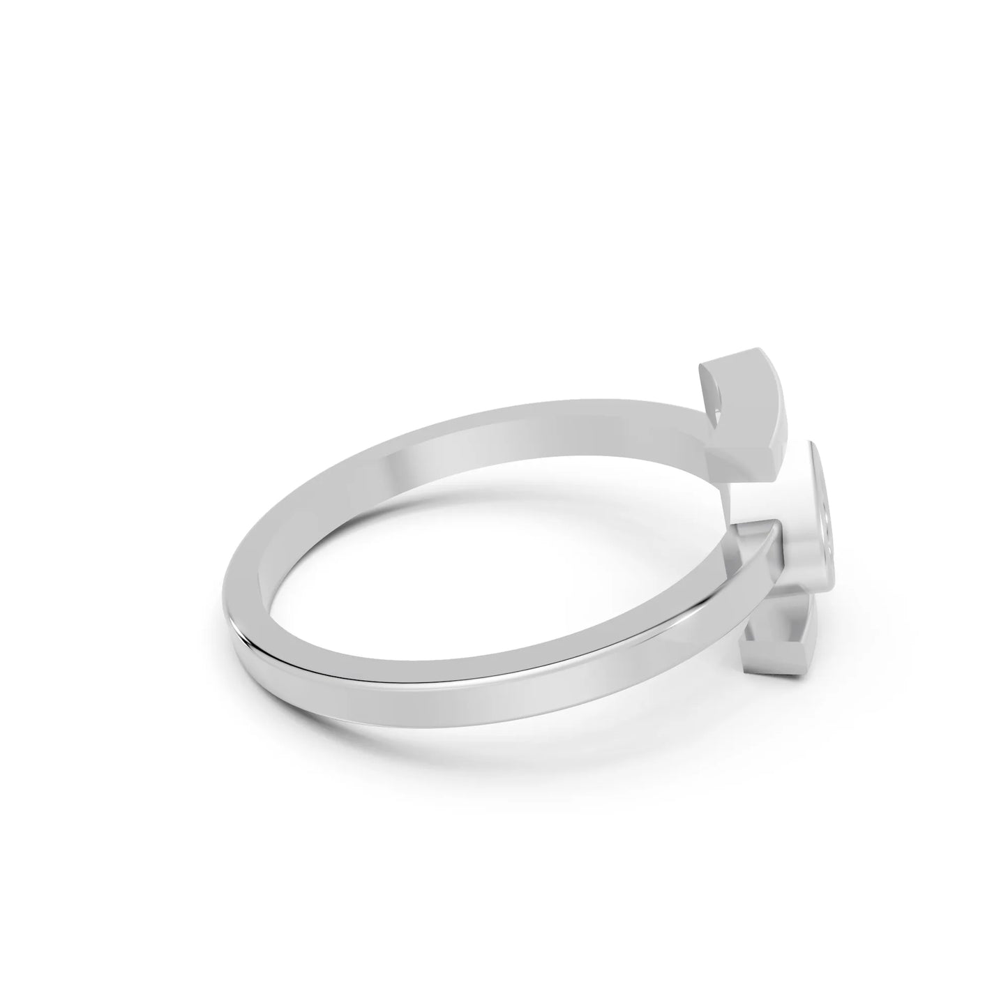 14K Gold Heart Cut Diamond Modern Bezel Engagement Ring
