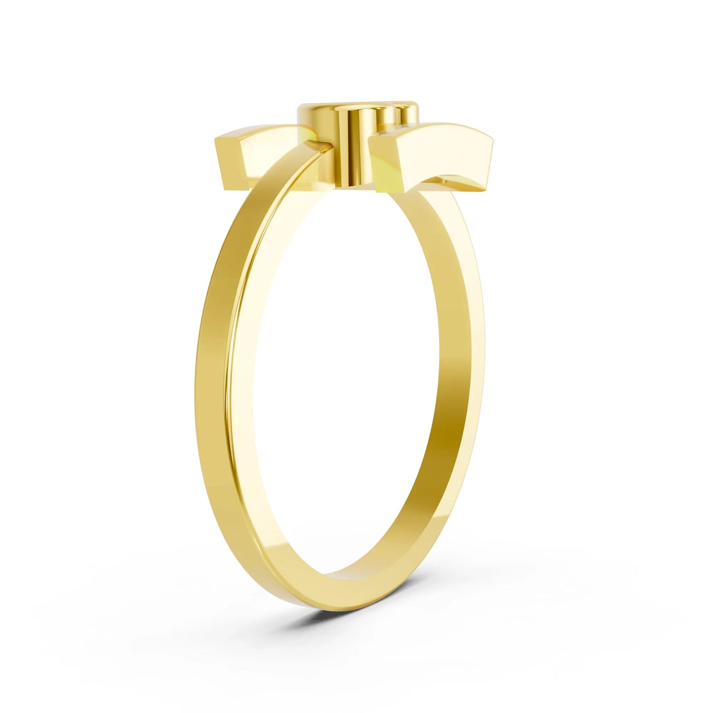 14K Gold Heart Cut Diamond Modern Bezel Engagement Ring