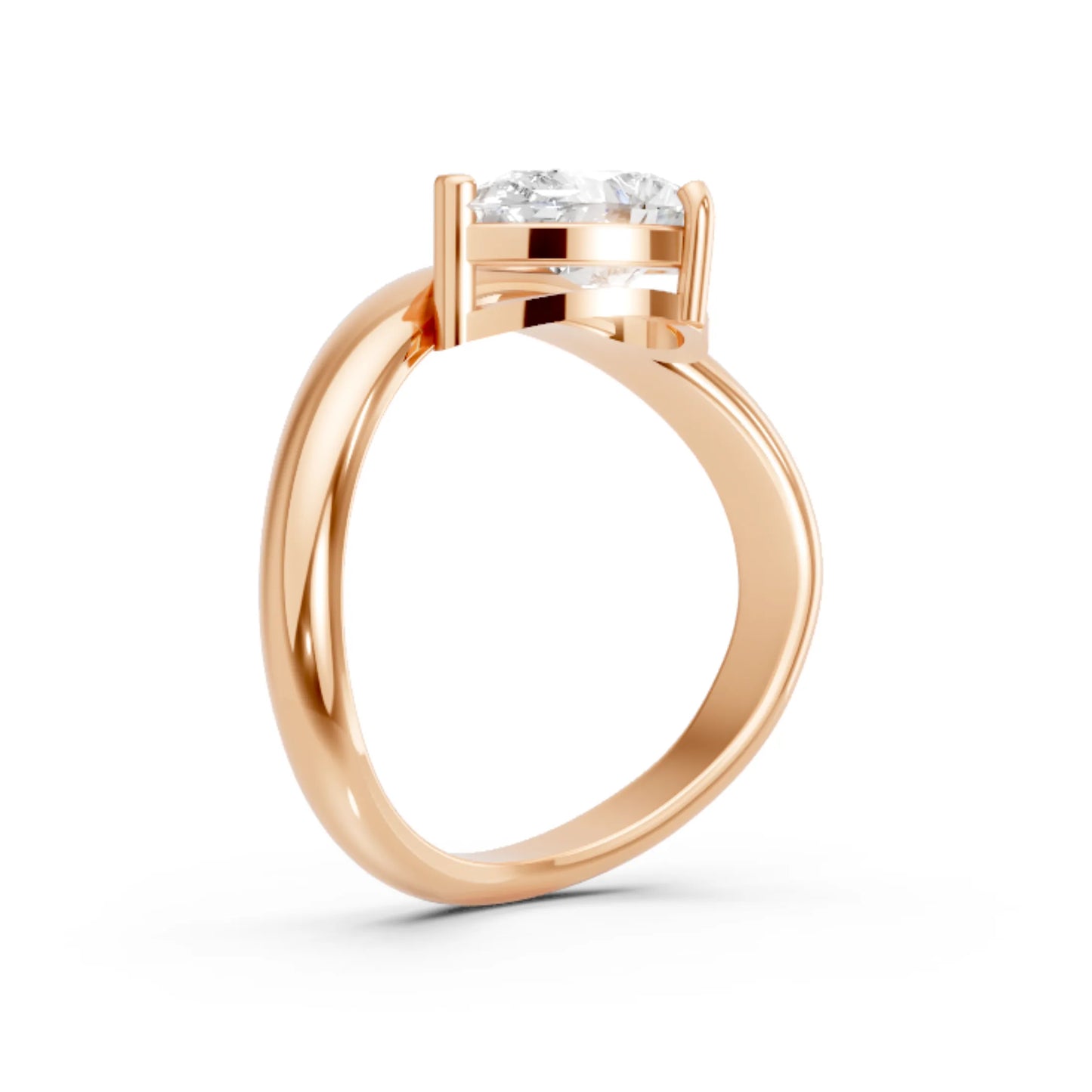 14K Gold Pear Cut Diamond Cloud Engagement Ring