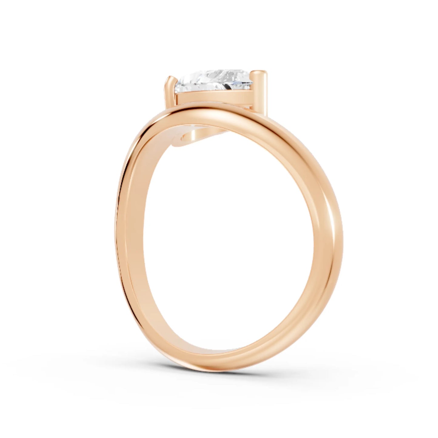 14K Gold Pear Cut Diamond Cloud Engagement Ring