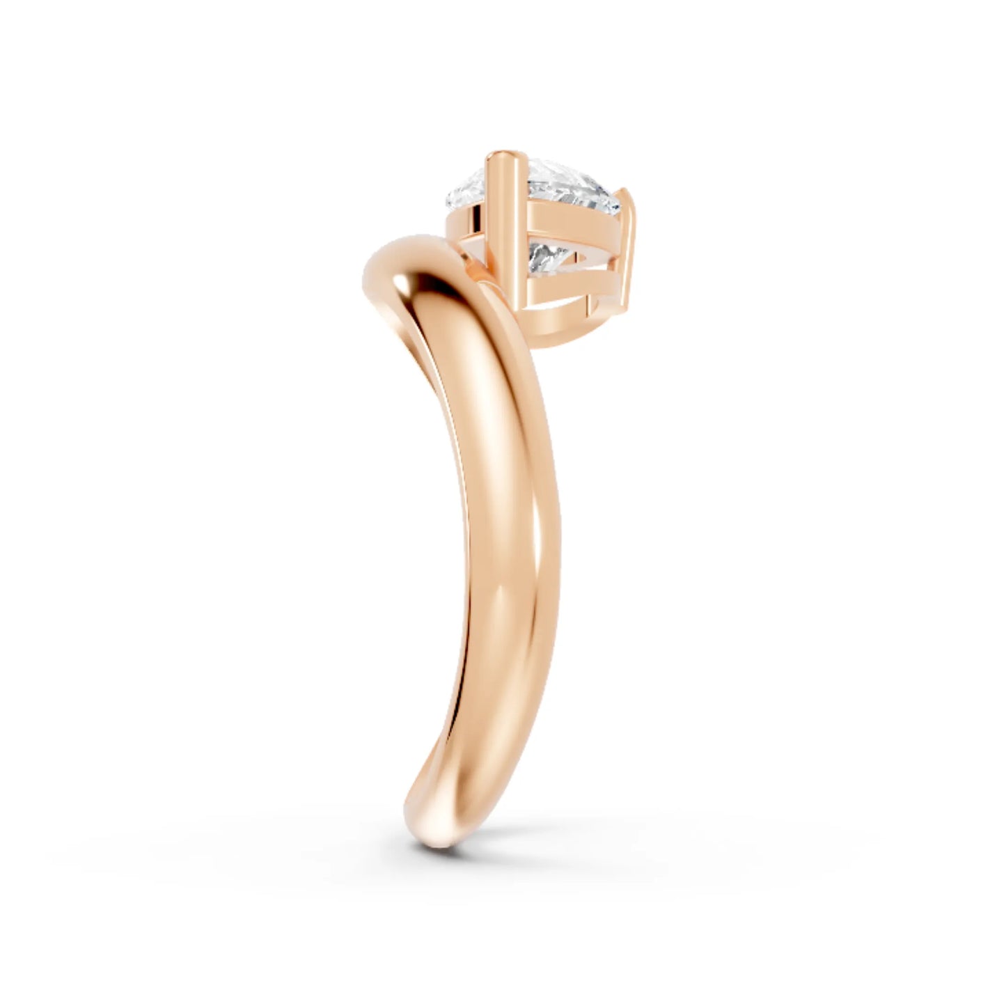 14K Gold Pear Cut Diamond Cloud Engagement Ring