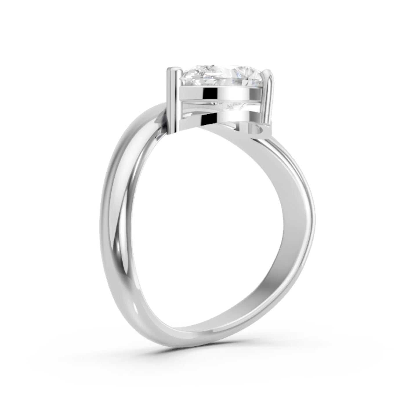 14K Gold Pear Cut Diamond Cloud Engagement Ring