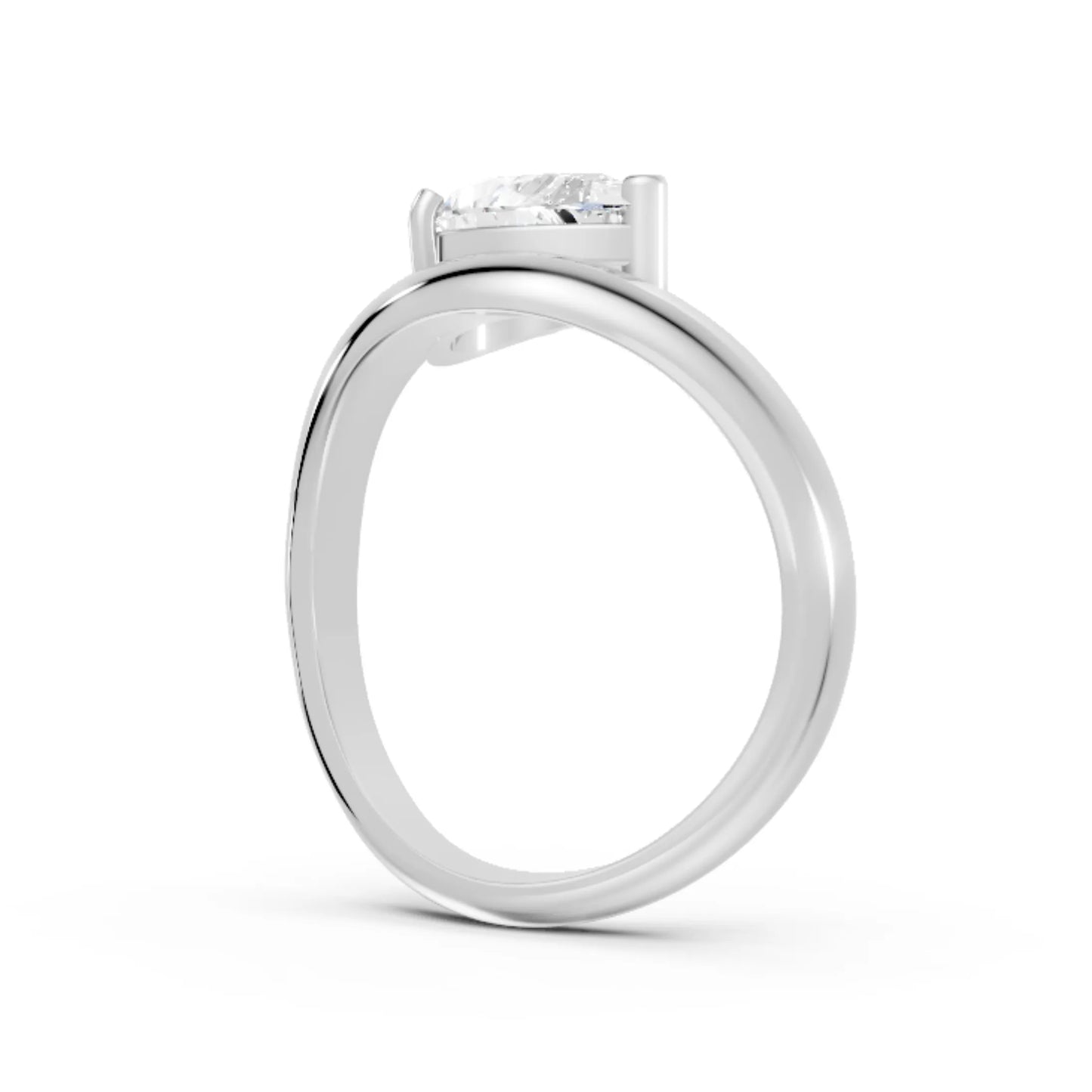 14K Gold Pear Cut Diamond Cloud Engagement Ring