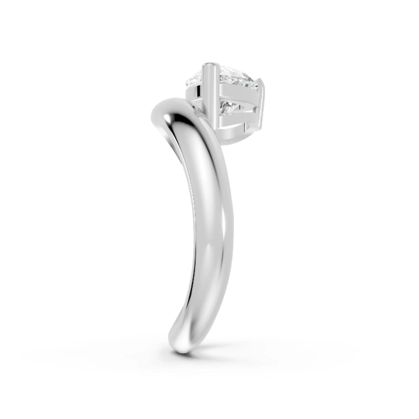 14K Gold Pear Cut Diamond Cloud Engagement Ring