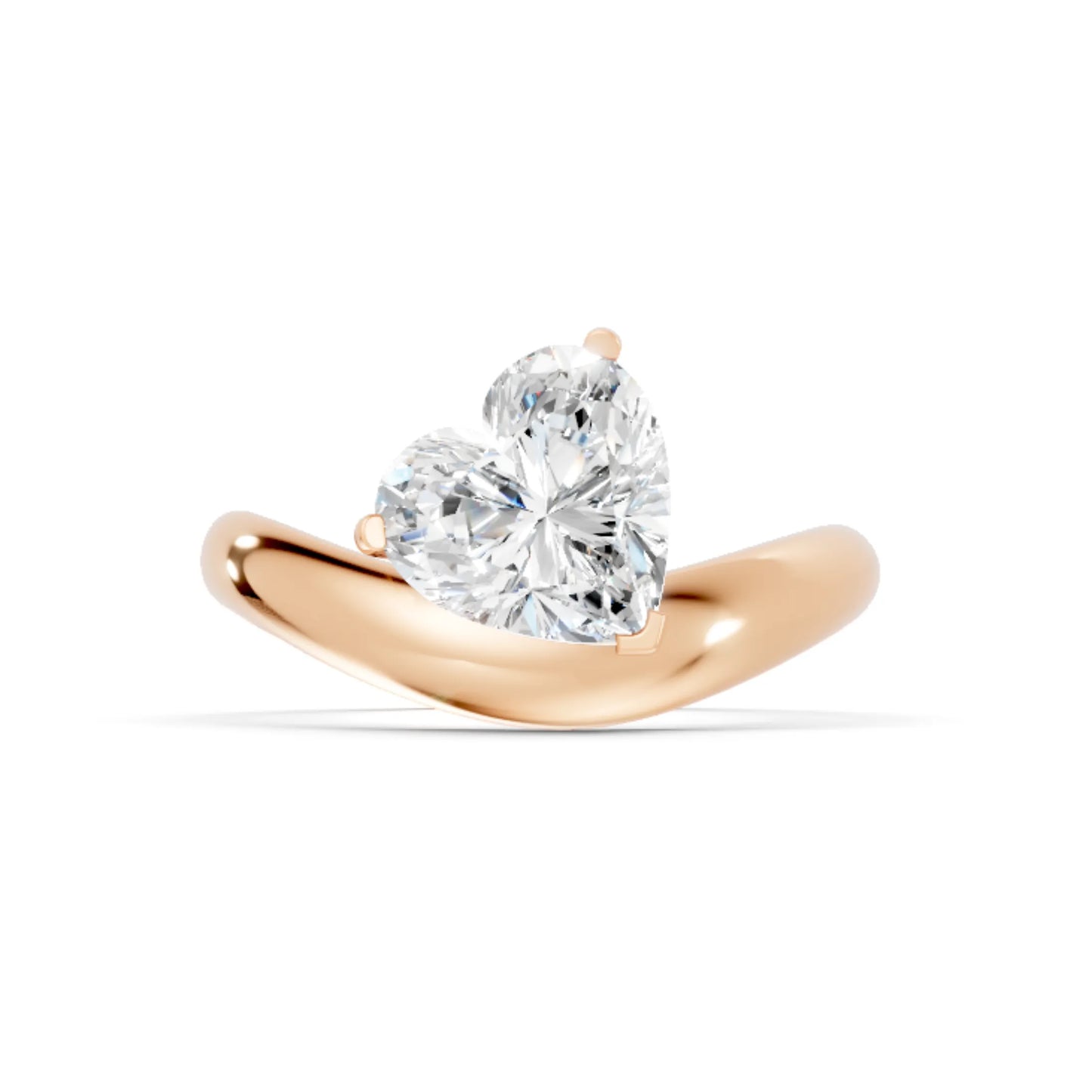 14K Gold Heart Cut Diamond Cloud Engagement Ring