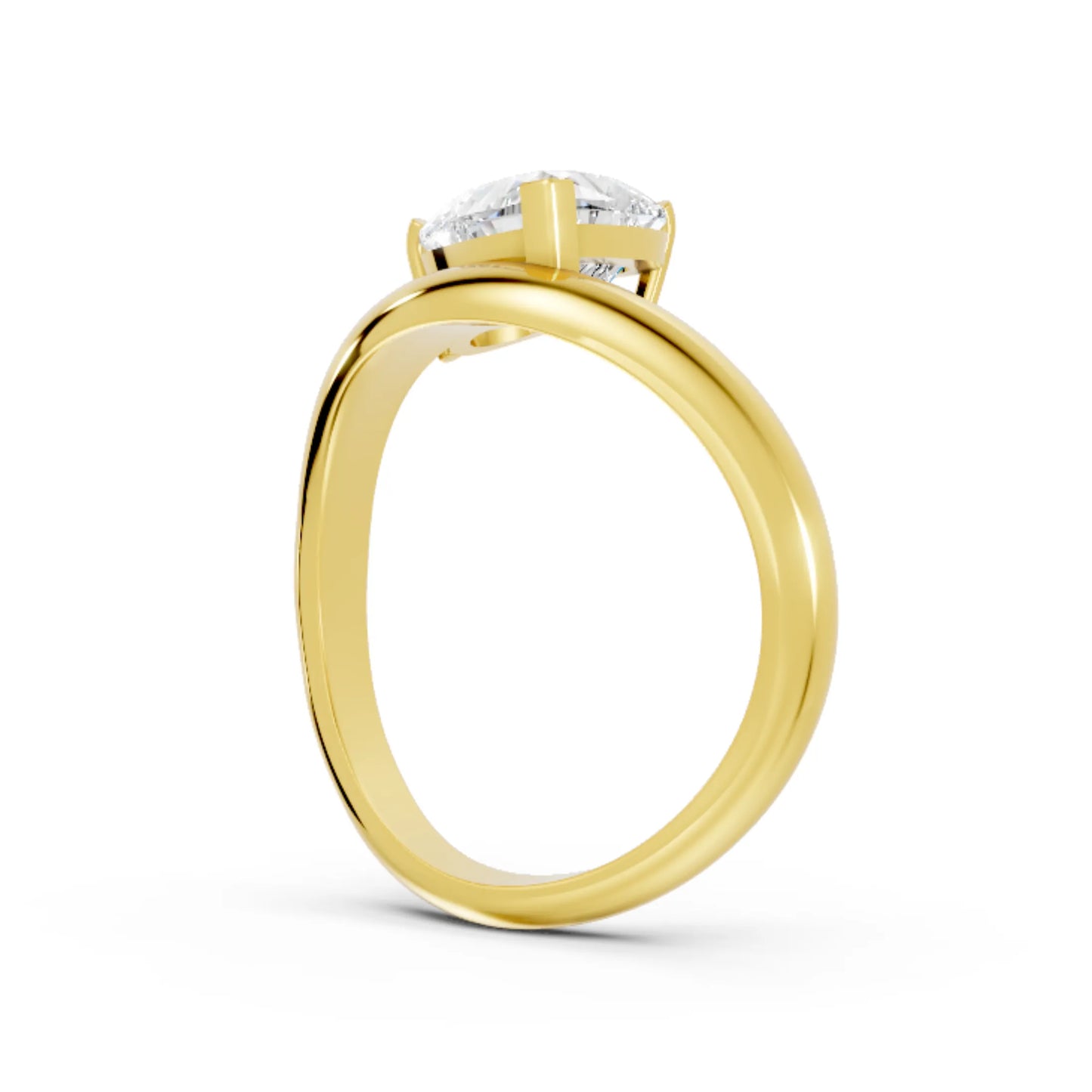 14K Gold Heart Cut Diamond Cloud Engagement Ring