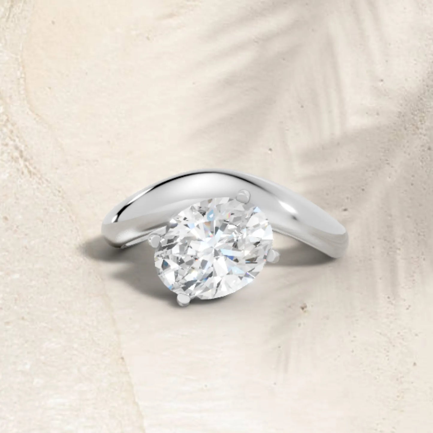 14K Gold Oval Cut Diamond Cloud Engagement Ring
