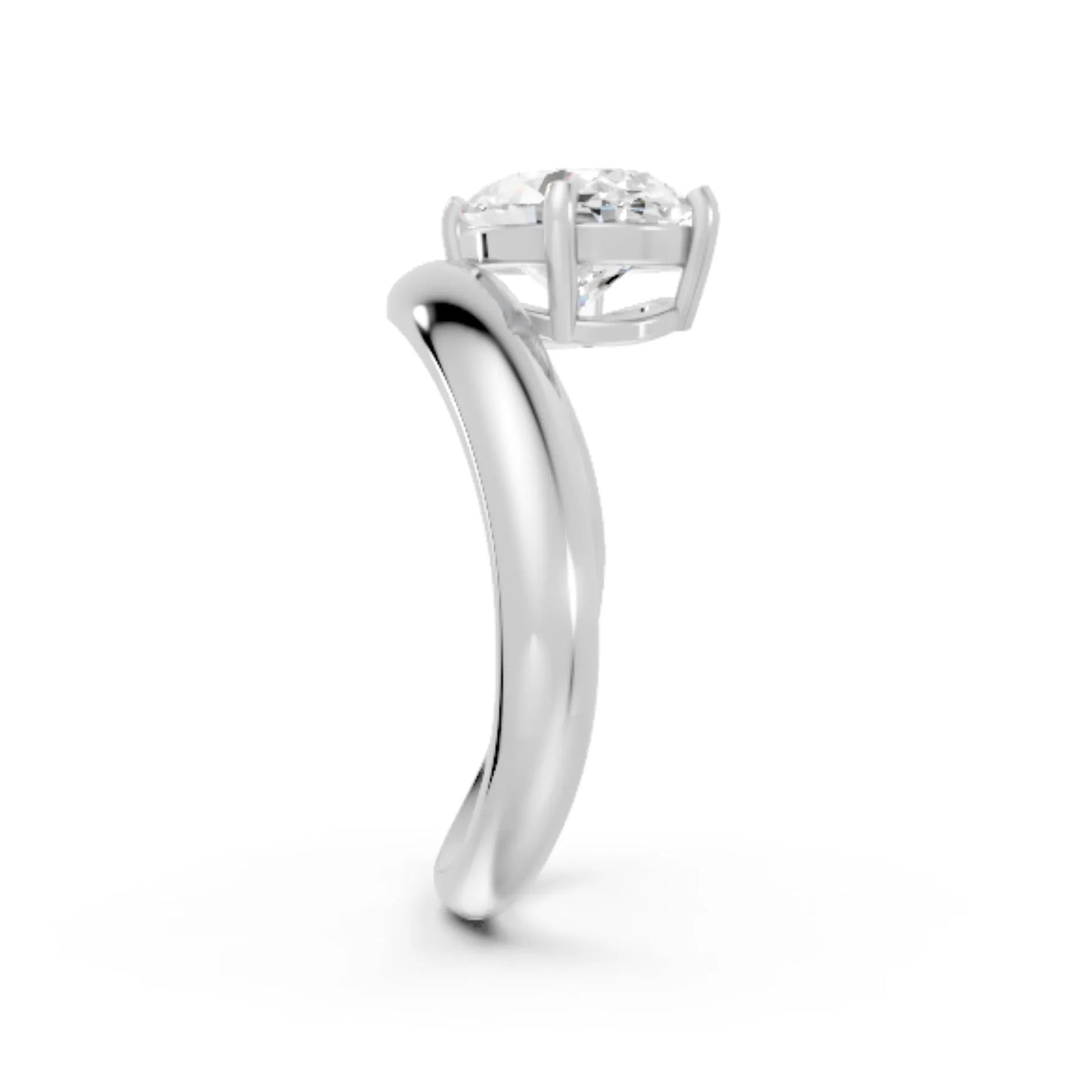14K Gold Oval Cut Diamond Cloud Engagement Ring