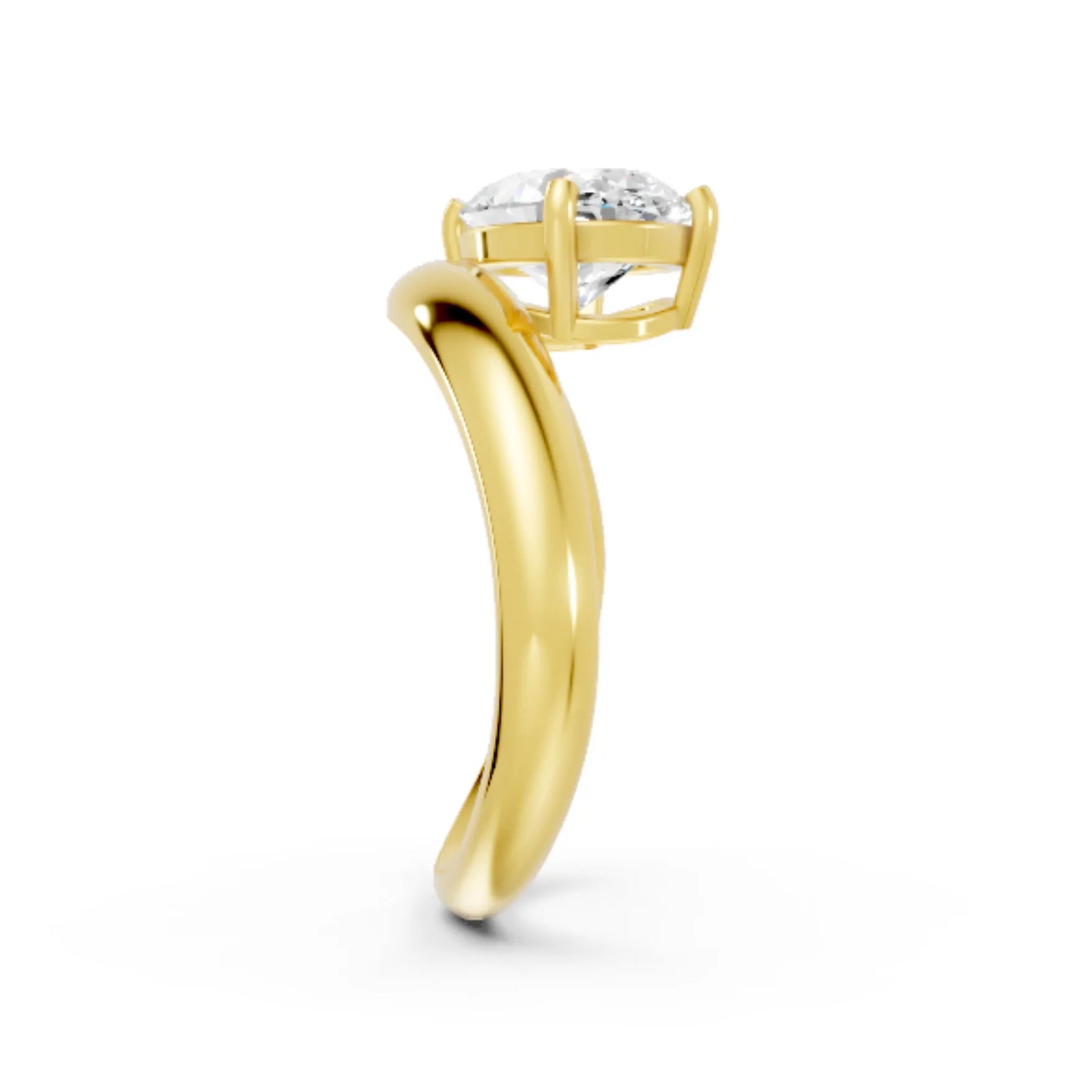 14K Gold Oval Cut Diamond Cloud Engagement Ring