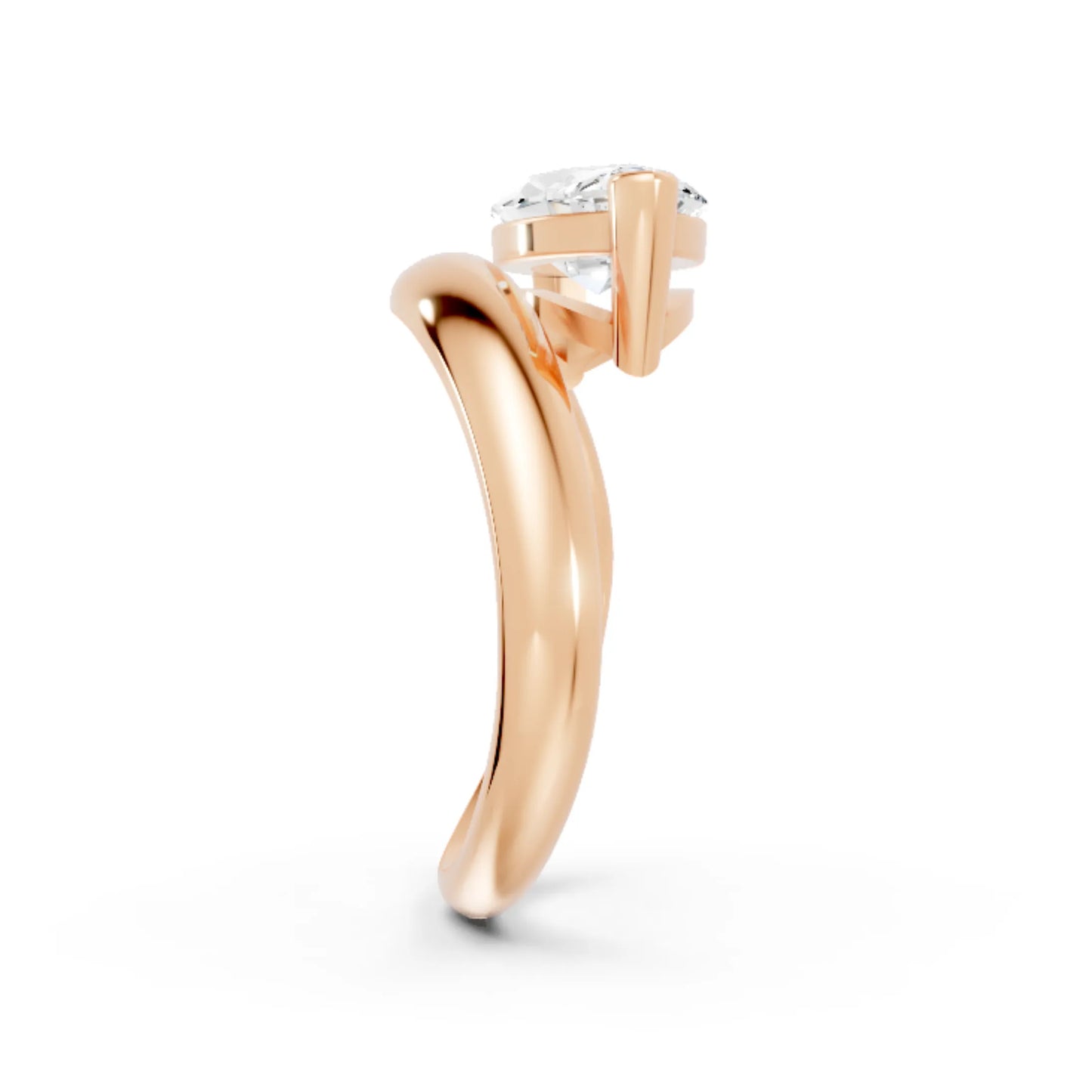14K Gold Marquise Cut Diamond Cloud Engagement Ring