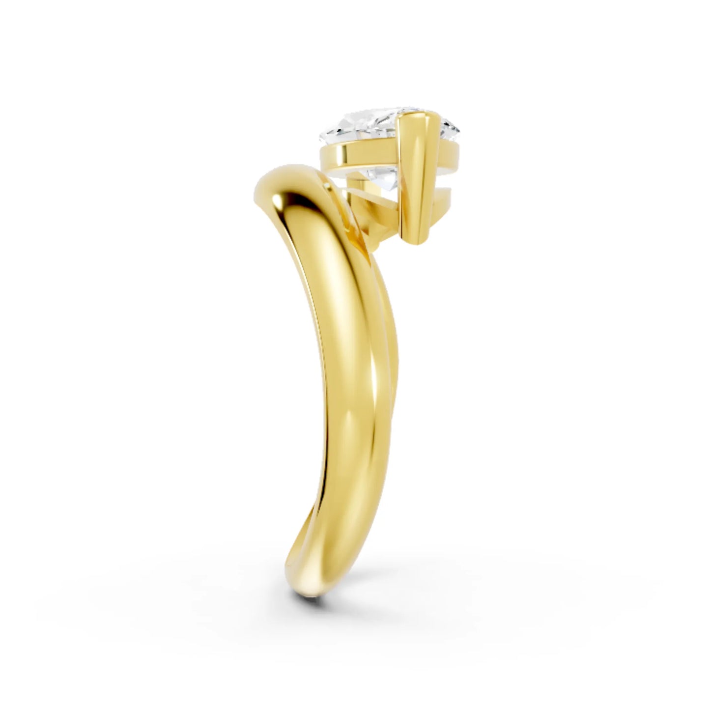 14K Gold Marquise Cut Diamond Cloud Engagement Ring