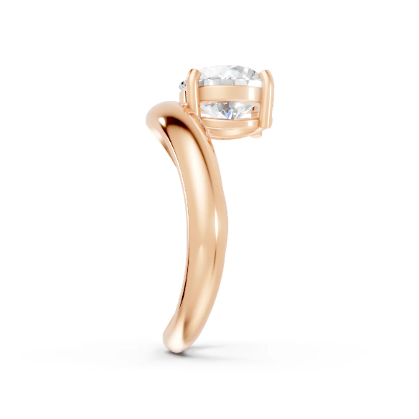14K Gold Round Cut Diamond Cloud Engagement Ring