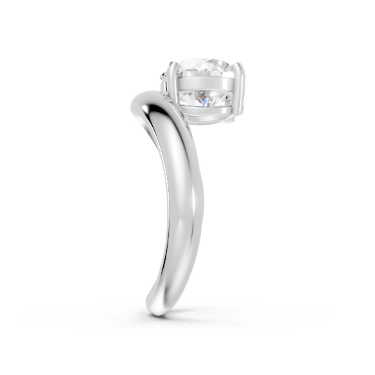 14K Gold Round Cut Diamond Cloud Engagement Ring