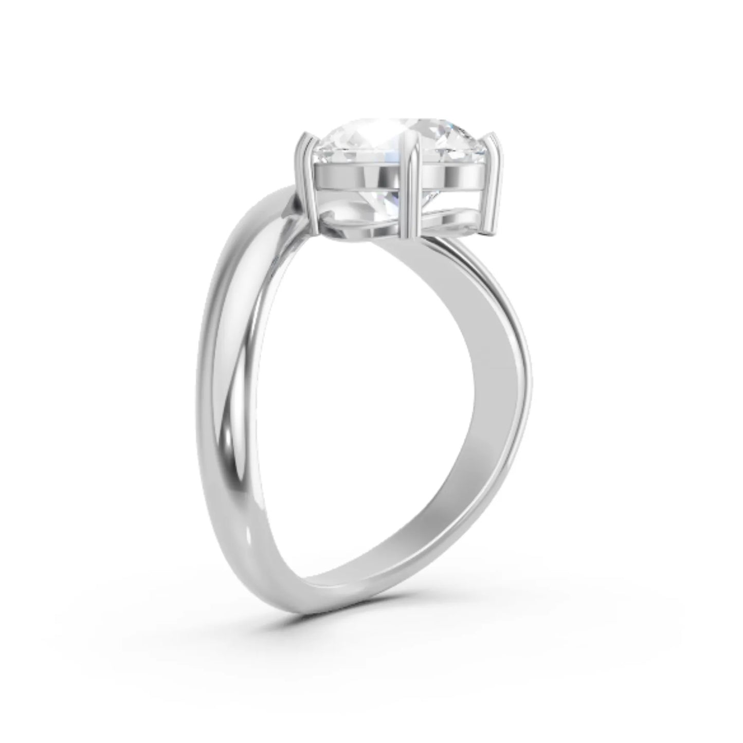 14K Gold Round Cut Diamond Cloud Engagement Ring